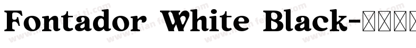 Fontador White Black字体转换